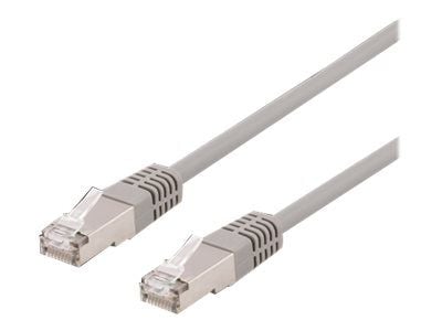 DELTACO - Koblingskabel - RJ-45 (hann) til RJ-45 (hann) - U/FTP - CAT 6a - halogenfri, formstøpt - grå