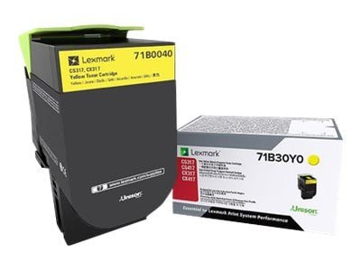 Lexmark X317 - Gul - original - tonerpatron LCCP, LRP - for Lexmark CS317dn, CX317dn