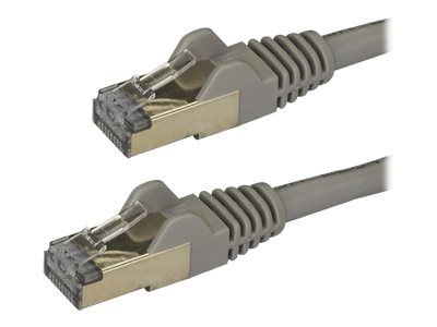 Startech 3m CAT6A Ethernet Cable, 10 Gigabit Shielded Snagless RJ45 100W PoE Patch Cord, CAT 6A 10GbE STP Network Cable w/Strain Relief, Grey, UL C...