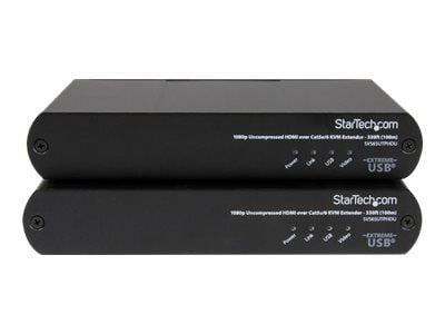 Startech 330ft (100m) USB HDMI over CAT5e / CAT6 KVM Extender - 1080p Uncompressed HD Video - IT Grade KVM Console Extender for PC (SV565UTPHDU) - ...