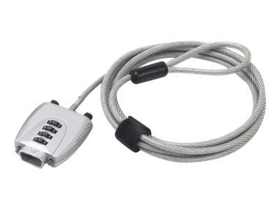 Neomounts NSVGALOCK VGA Security Lock - Lås för säkerhetskabel - silver - 2 m