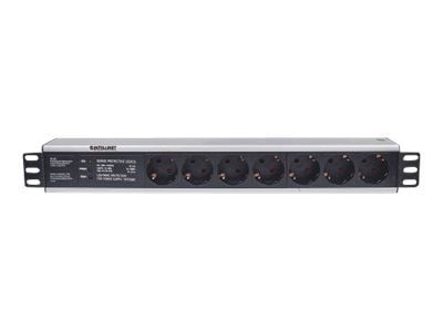 Intellinet 19" 1.5U Rackmount 7-Way Power Strip - German Type", With Surge Protection, 3m Power Cord - pistorasia (rack versio) - AC 250 V - tulo: ...