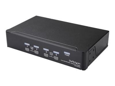 Startech 4 Port DisplayPort KVM Switch, 4K 60Hz, Single Display, Dual Port UHD DP 1.2 USB KVM Switch with Integrated USB 2.0 Hub and Audio, Dell, H...