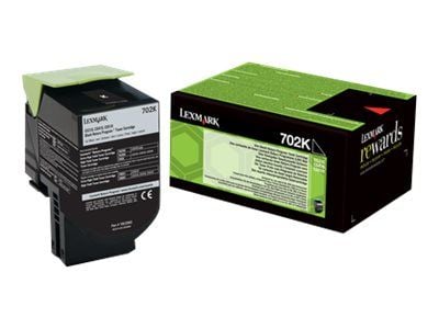 Lexmark 702K R, 1000 sivua, Musta, 1 kpl