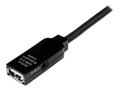 StarTech 10m USB 2.0 Active Extension Cable M/F - 10 meter USB 2.0 Repeater / Extender Cable USB A (M) to USB A (F) 10 m Black - 3 ft (USB2AAEXT10M...