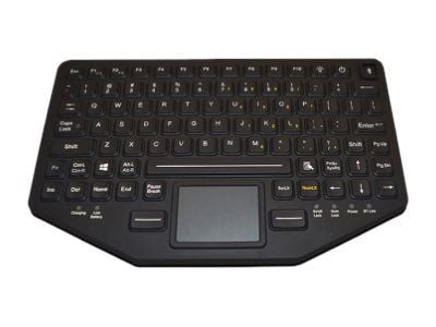 iKey Dual Connectivity Slim - Tastatur - med styreplate - bakgrunnsbelyst - USB, Bluetooth
