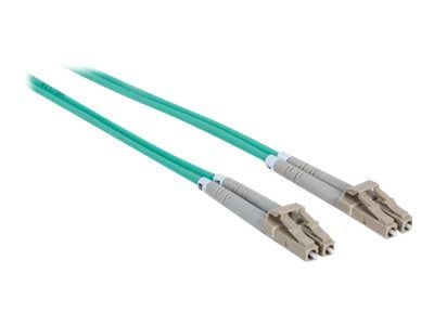 Intellinet Fiber Optic Patch Cable, OM3, LC/LC, 2m, Aqua, Duplex, Multimode, 50/125 µm, LSZH, Fibre, Lifetime Warranty, Polybag - Koblingskabel - L...