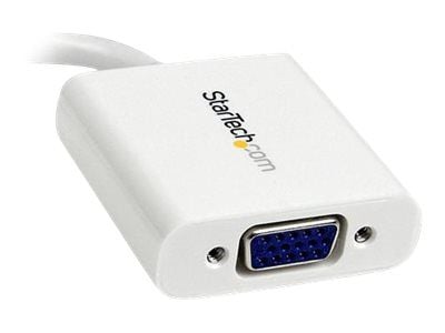 StarTech.com Mini DisplayPort til VGA-adapter - Hvit - 1080p - Thunderbolt til VGA-skjermadapter - Mini DP til VGA-konverter (MDP2VGAW) - Videotran...