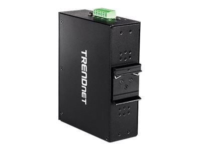TRENDnet TI-PG102 - Switch - ikke-styrt - 8 x 10/100/1000 (PoE+) + 2 x kombo-Gigabit SFP - DIN-skinnemonterbar, veggmonterbar - PoE+ (240 W) - DC-s...