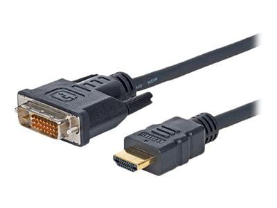 VivoLink Pro - Adapterkabel - DVI-D hann til HDMI hann - 2 m - skjermet - svart - formstøpt, tommelskruer
