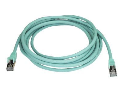 Startech 3m CAT6A Ethernet Cable, 10 Gigabit Shielded Snagless RJ45 100W PoE Patch Cord, CAT 6A 10GbE STP Network Cable w/Strain Relief, Aqua, UL C...