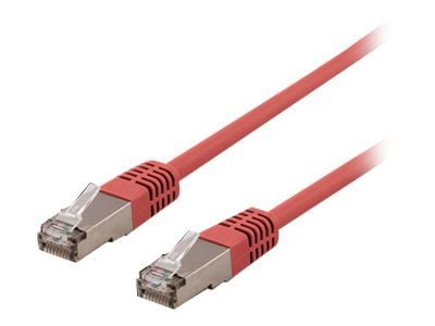 DELTACO SFTP-60RH - Koblingskabel - RJ-45 (hann) til RJ-45 (hann) - SFTP - CAT 6 - halogenfri, formstøpt - rød