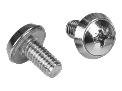 Startech M6 Screws and Cage Nuts - 100 Pack - M6 Mounting Screws and Cage Nuts for Server Rack and Cabinet - Silver (CABSCREWM62) - Skruer og mutte...