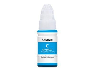 Canon GI 490 C - 70 ml - syaani - alkuperäinen - mustetäyte - PIXMA G1400, G1410, G1411, G2400, G2410, G3400, G3411, G3415, G4400, G4411, G4400, G4...