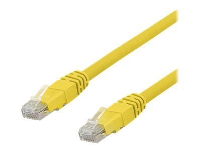 DELTACO TP-62GLAU - Liitäntäjohto - RJ-45 (uros) RJ-45 (uros) - 2 m - UTP - CAT 6a - halogeeniton, muotoiltu - keltainen
