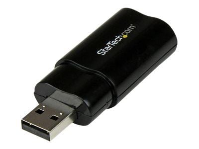 StarTech USB Sound Card - 3.5mm Audio Adapter - External Sound Card - Black - External Sound Card (ICUSBAUDIOB) - Lydkort - stereo - USB 2.0 - for ...