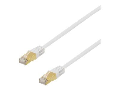 DELTACO - Liitäntäkaapeli - RJ-45 (uros) - RJ-45 (uros) - 15 m - SFTP - CAT 7 - halogeeniton - valkoinen