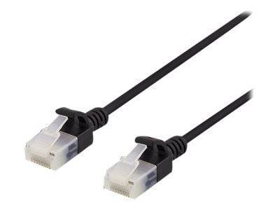 DELTACO - Koblingskabel - RJ-45 (hann) til RJ-45 (hann) - 1 m - UTP - CAT 6a - formstøpt, uten hindringer - svart