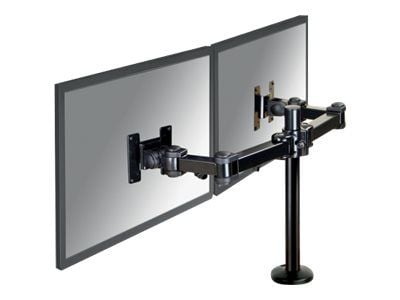 Neomounts FPMA-D960DG - Monteringssett - full bevegelse - for 2 LCD-skjermer - svart - skjermstørrelse: 10"-27" - malje, skrivebordsmonterbar