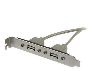 StarTech 2 Port USB A Female Slot Plate Adapter - USB panel - USB (F) to 5 pin in-line (F) - USBPLATE - USB-panel - USB (hunn) til 5 pin i linje (h...