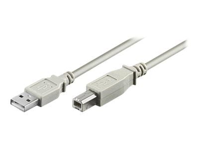 Microconnect USBAB3, 3 m, USB A, USB B, USB 2.0, Harmaa