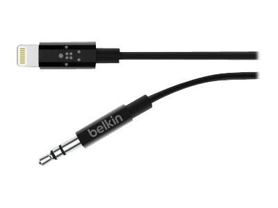 Belkin - Lightning til hovedtelefon-jackstikkabel - Lightning han til mini-phone stereo 3.5 mm han - 1.83 m - sort - for Apple iPhone (Lightning)