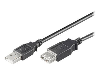 MicroConnect USB 2.0 - USB-forlengelseskabel - USB (hunn) til USB (hann) - USB 2.0 - 50 cm - svart