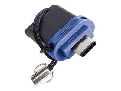 Verbatim 49966, 32 GB, USB Type-A / USB Type-C, 3.2 Gen 1 (3.1 Gen 1), Ilman suojusta, 3,6 g, Musta, Sininen, Hopea