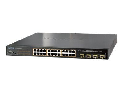 PLANET WGSW-24040HP4, Hallittu, L2/L4, Gigabit Ethernet (10/100/1000), Täysin kaksipuolinen, Power over Ethernet -tuki, Telineasennus