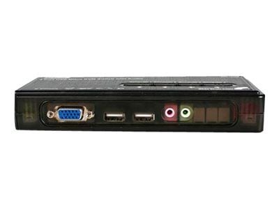 Startech 4 Port Black USB KVM Switch Kit with Cables and Audio - desktop KVM Switch - VGA KVM Switch - USB KVM Switch 4 Port (SV411KUSB) - KVM / ly...