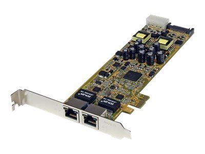 Startech Dual Port PCI Express Gigabit Ethernet Network Card Adapter - 2 Port PCIe NIC 10/100/100 Server Adapter with PoE PSE (ST2000PEXPSE) - Nett...