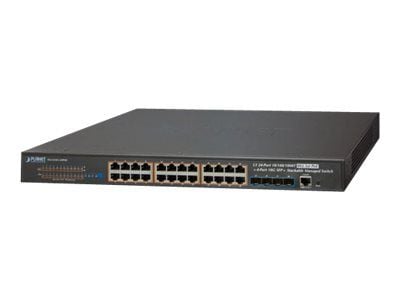 PLANET SGS-6341-24P4X, Hallittu, L3, Gigabit Ethernet (10/100/1000), Power over Ethernet -tuki, Telineasennus, 1U