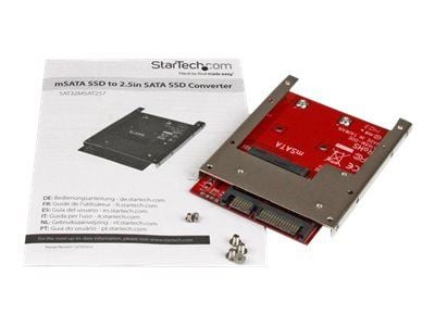 StarTech.com SAT32MSAT257, SATA, mSATA, Musta, Punainen, Hopea, CE, FCC, 6 Gbit/s, -40 - 85 °C