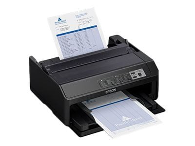 Epson LQ-590II, 550 cps, 10 cpi, 6 kopiot, Code 128 (A/B/C), Code 39, EAN13, EAN8, Interleaved 2/5, POSTNET, UPC-A, UPC-E, PC437, PC708, PC720, PC8...