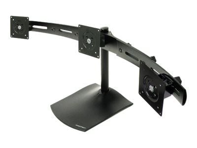 Ergotron DS Series DS100 Triple Monitor Desk Stand, 14 kg, 53,3 cm (21"), 75 x 75 mm, 100 x 100 mm, musta