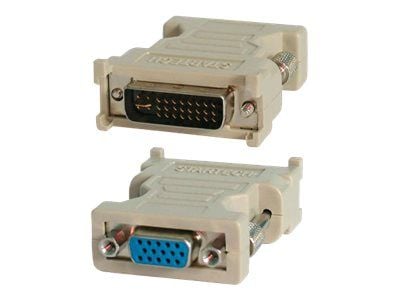 StarTech DVI to VGA Cable Adapter - DVI (M) to VGA (F) - 1 Pack - Male DVI to Female VGA (DVIVGAMF) - VGA-adapter - DVI-I (hann) til HD-15 (VGA) (h...