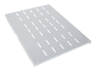 Intellinet 19" Fixed Shelf, 1U, 800mm Depth, Heavy-Duty, Max 100kg, Grey - Rack-hylle - grå, RAL 7035 - 1U - 19"