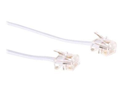 MicroConnect - Telefonkabel - RJ-11 (hann) til RJ-11 (hann) - 1 m - hvit