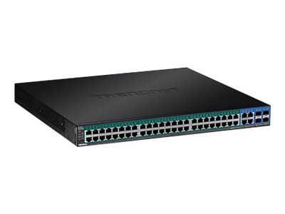 TRENDnet TPE 5048WS - Switch - smart - 48 x 10/100/1000 (PoE+) + 4 x kombo-Gigabit SFP - rackmonterbar, stasjonær - PoE+ (740 W) - AC 100 - 240 V -...
