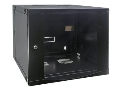 Intellinet Network Cabinet, Wall Mount (Double Section Hinged Swing Out), 9U, Usable Depth 235mm/Width 465mm, Black, Flatpack, Max 30kg, Swings out...