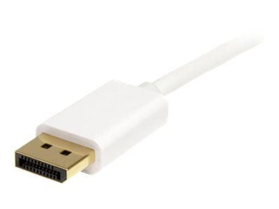 StarTech 2m 6 ft White Mini DisplayPort to DisplayPort 1.2 Adapter Cable M/M - DisplayPort 4k with HBR2 support - Mini DP to DP Cable (MDP2DPMM2MW)...