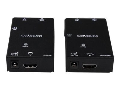 Startech HDMI Over CAT5e / CAT6 Extender with Power Over Cable - 165 ft (50m) HDMI Video/Audio Over Dual Ethernet Cable Extender (ST121SHD50) - Vid...
