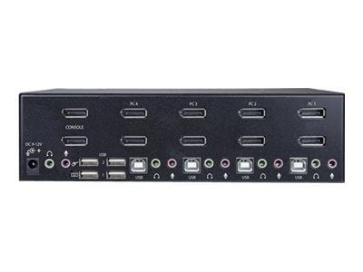 Startech DisplayPort KVM - 4 port - 4K 60Hz - Dual Monitor KVM - DisplayPort Switch - KVM DisplayPort - Desktop KVM Switch (SV431DPDDUA2) - KVM / l...