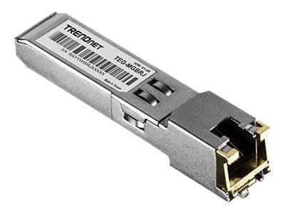 TRENDnet TEG MGBRJ - Version v1.0R - SFP-sändar/mottagarmodul (mini-GBIC) - 1GbE - 1000Base-T - RJ-45 - upp till 100 m - TAA-kompatibel