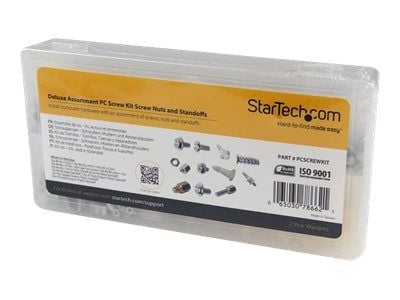 Startech Deluxe Assortment PC Screw Kit - Screw Nuts and Standoffs - Screw kit - PCSCREWKIT - Skruesett