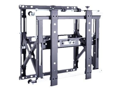 Multibrackets M Public Video Wall Mount Push HD - Monteringssett (veggmontering, saksearm, 8 låseknaster) - for flatpanel - jern - svart - skjermst...