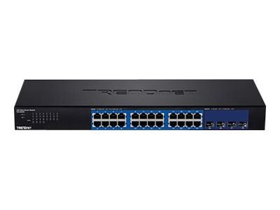 TRENDnet TEG 30284 - Switch - smart - 24 x 10/100/1000 + 4 x 10 Gigabit SFP+ - rackmonterbar - TAA-samsvar