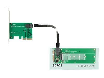 Delock Converter SATA 22 Pin / SFF-8643 NVMe > 1 x M.2 Key M