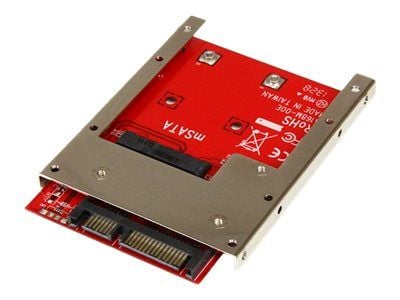 Startech.com mSATA SSD til 6,40 cm (2,5") SATA-adapterkonverter - Lagringskontroller - 1 sender/kanal - SATA 6 Gb/s - 6 GBps - SATA 6 Gb/s (SAT32MS...