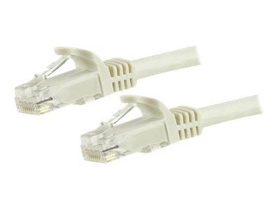 Startech 50cm CAT6 Ethernet Cable, 10 Gigabit Snagless RJ45 650MHz 100W PoE Patch Cord, CAT 6 10GbE UTP Network Cable w/Strain Relief, White, Wirin...